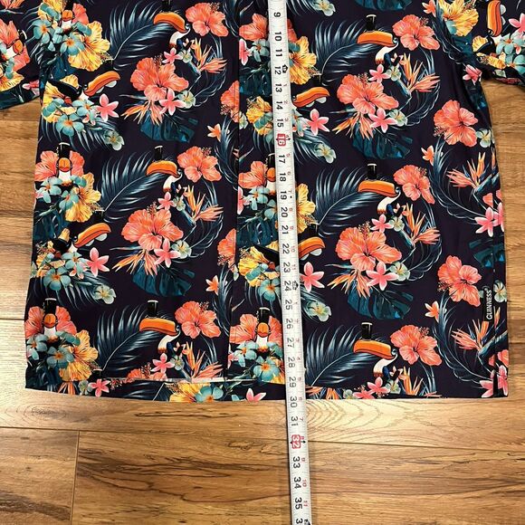 Official GUINNESS Toucan Hawaiian Shirt Beer Button Up Size XXL 2XL Men's - Picture 3 of 6